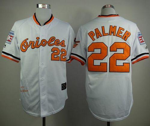 Mitchell And Ness 1989 Orioles #22 Jim Palmer White Throwback Stitched MLB Jersey